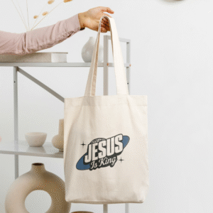 Jesus is King Tote Bag